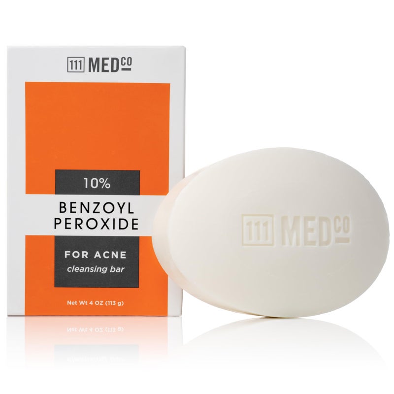 111MedCo 10% Benzoyl Peroxide Acne 4oz. Medicated Soap Bar - Image 1